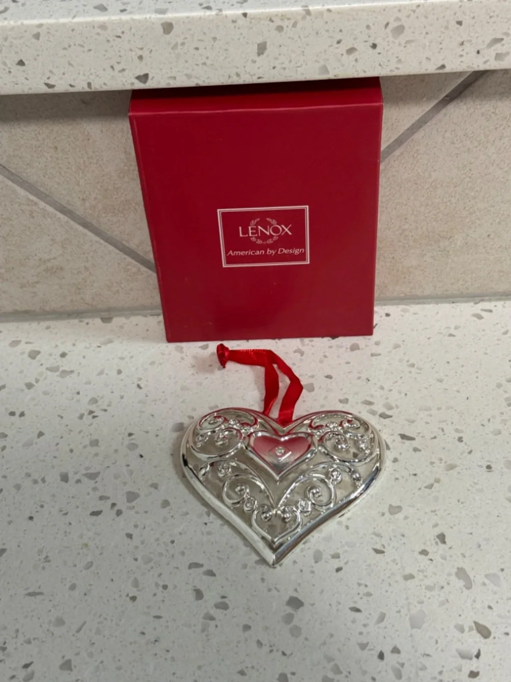 NIB Lenox Christmas Heart Ornaments Set of 3